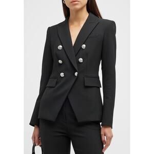 Veronica Beard Miller Dickey Jacket in Black Classic Tailored Blazer Size 16